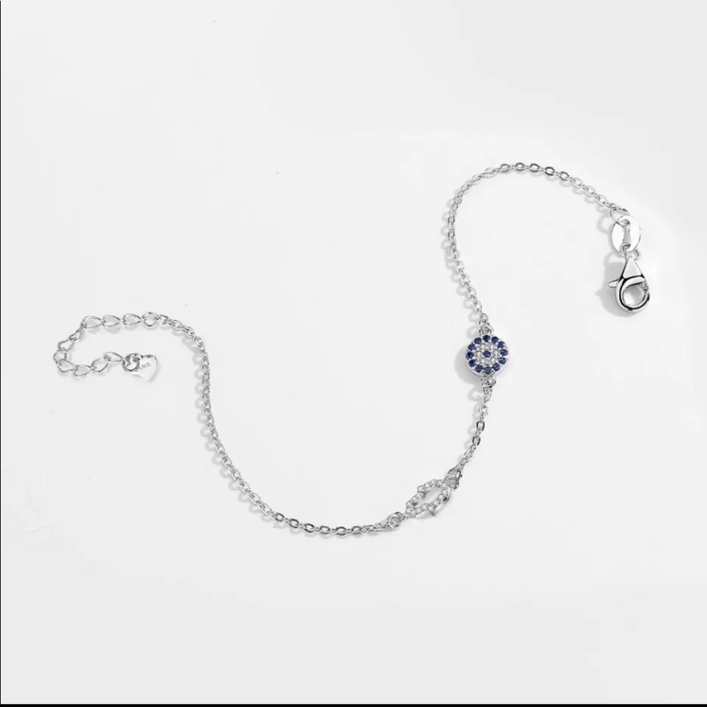 🪬New Lucky Evil Eye Hamsa Hand Bracelets 925 Sterling Silver🧿 - Picture 7 of 12